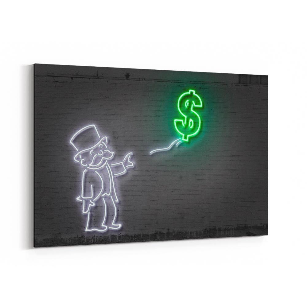 Dollar Balloon Neon