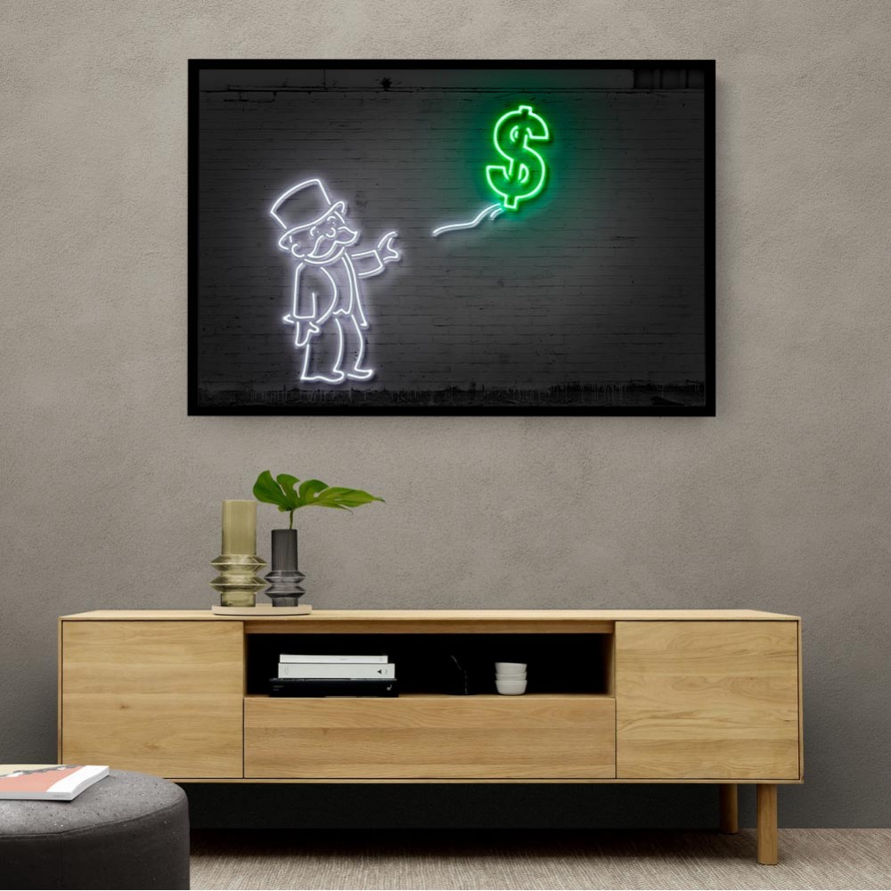 Dollar Balloon Neon