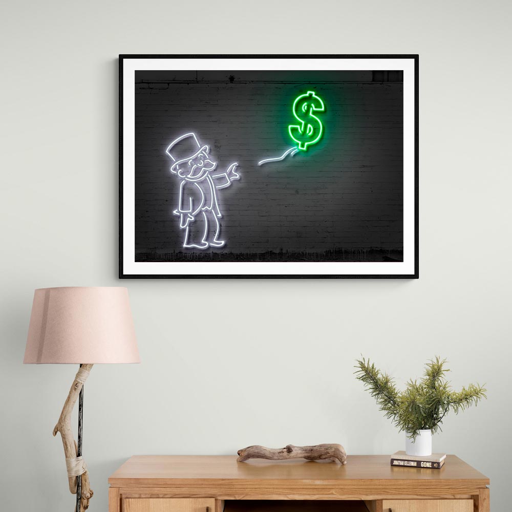 Dollar Balloon Neon