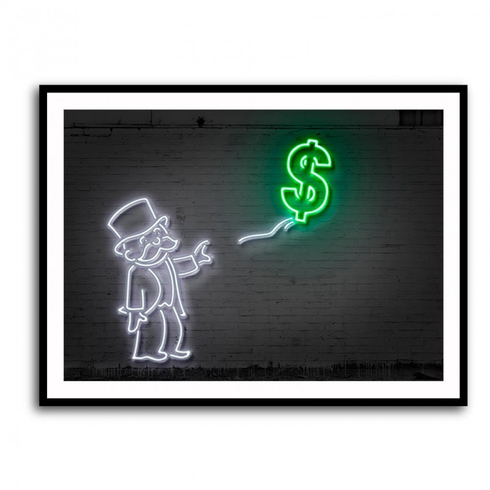 Dollar Balloon Neon