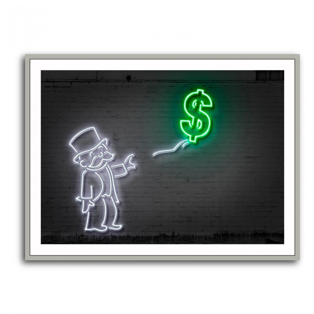 Dollar Balloon Neon