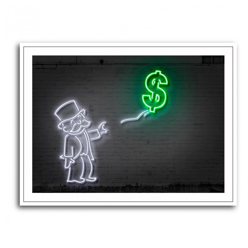 Dollar Balloon Neon