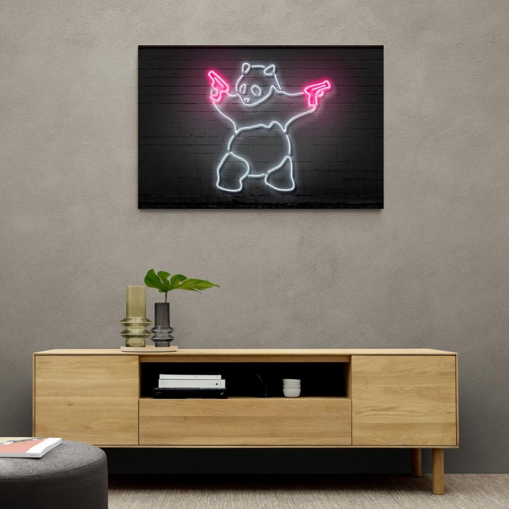 Banksy Panda Neon