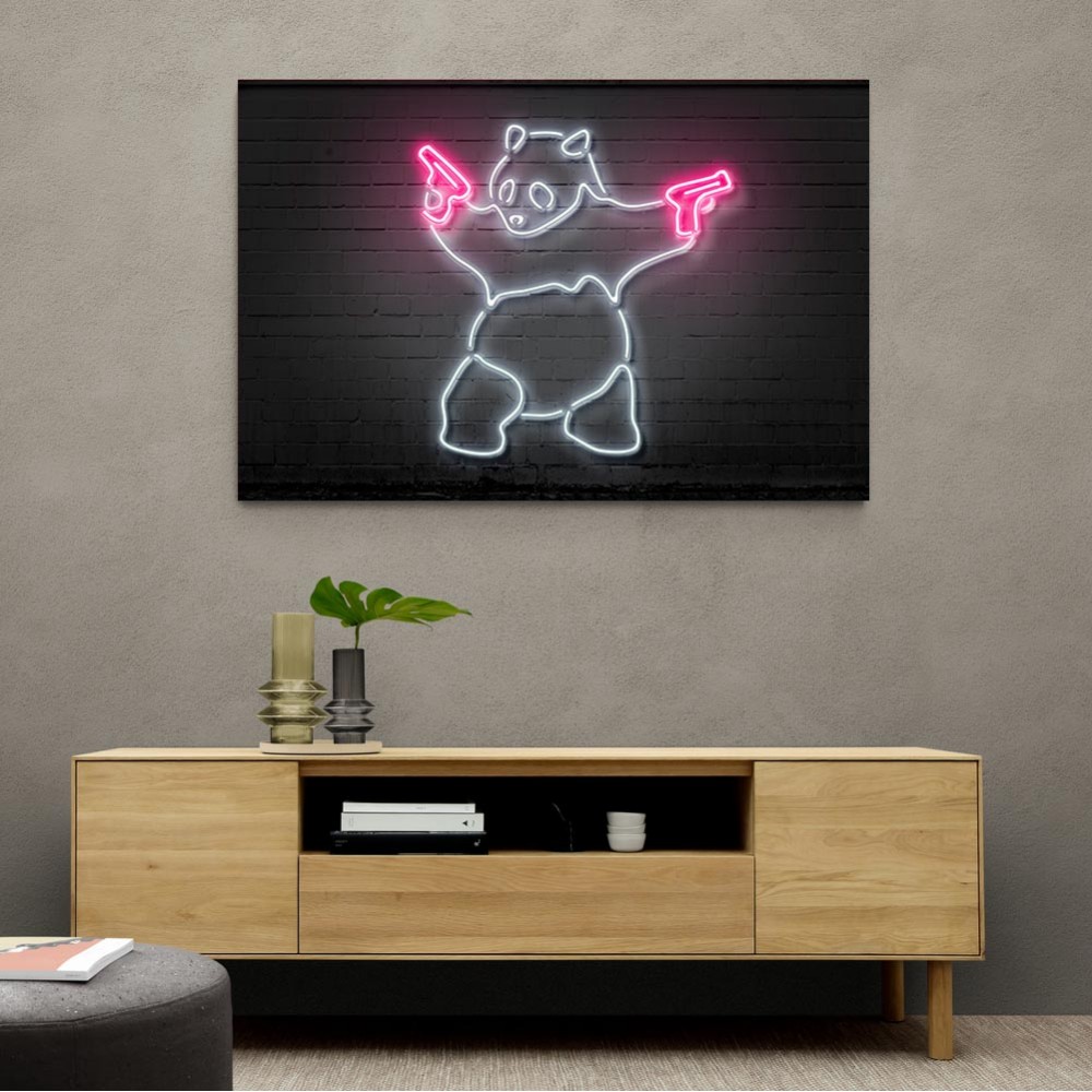 Banksy Panda Neon