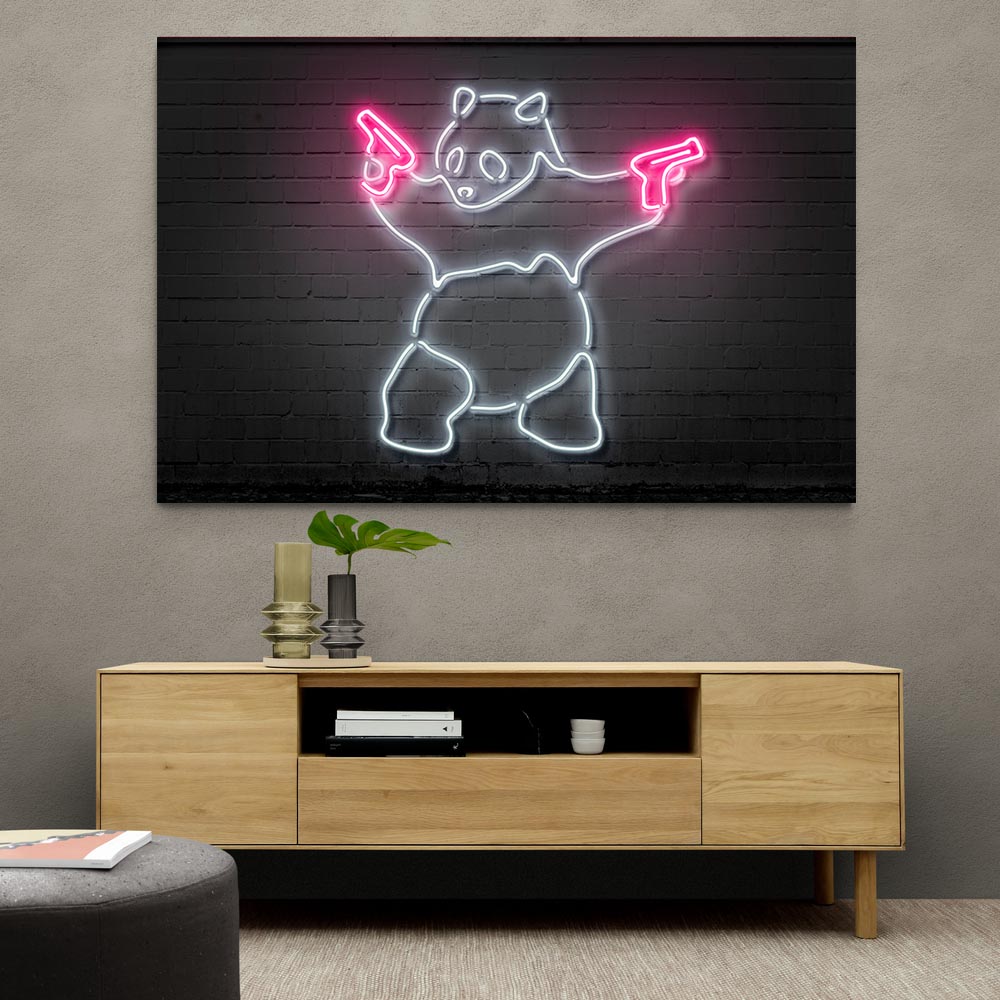 Banksy Panda Neon