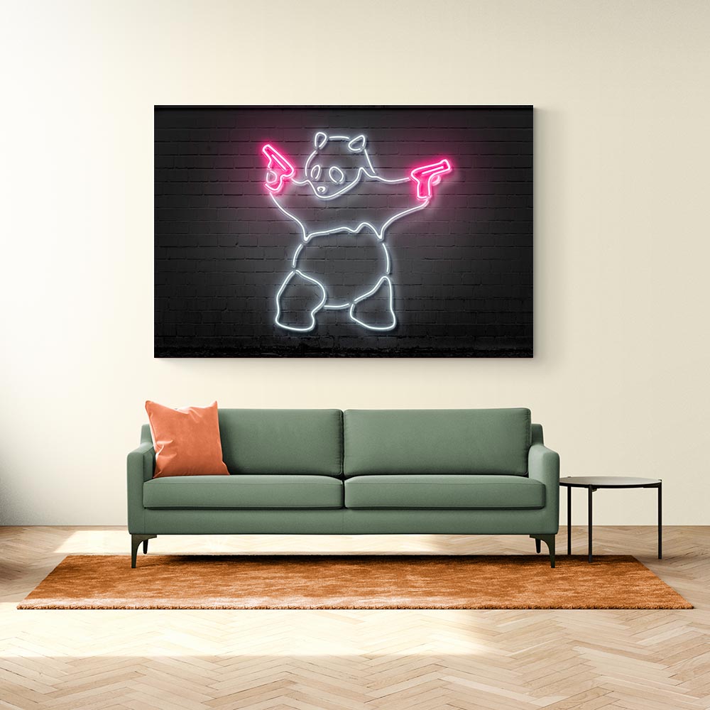 Banksy Panda Neon