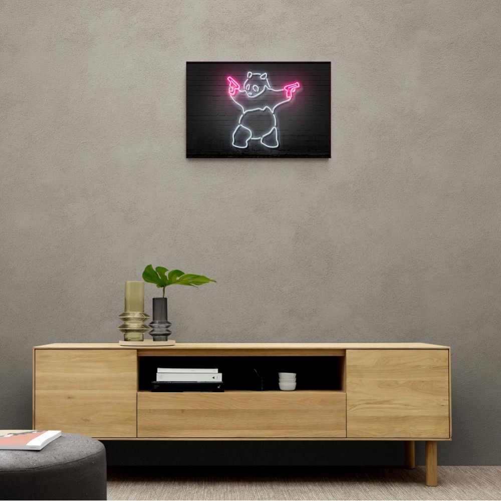 Banksy Panda Neon