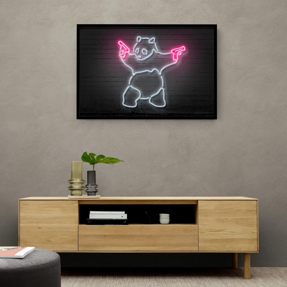 Banksy Panda Neon