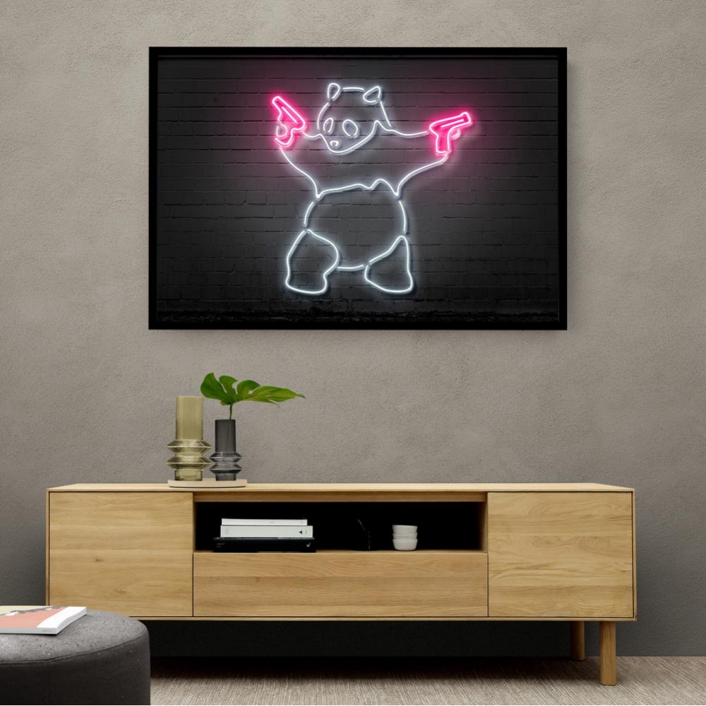 Banksy Panda Neon