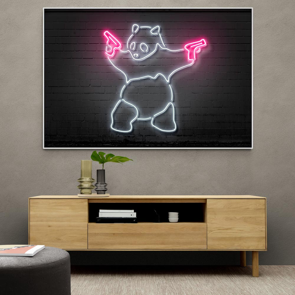 Banksy Panda Neon