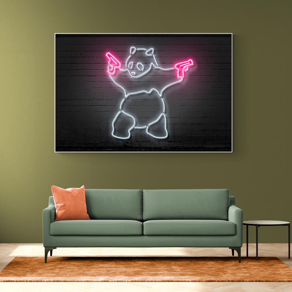 Banksy Panda Neon