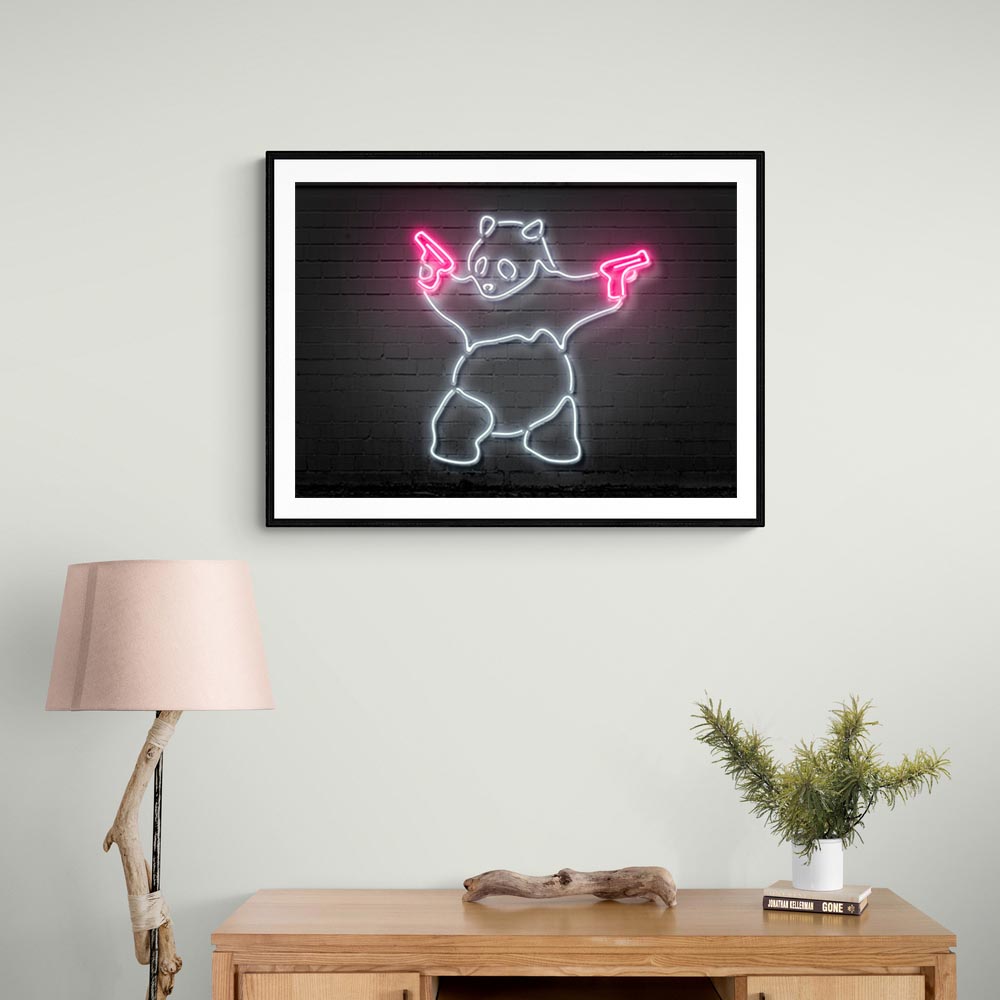 Banksy Panda Neon