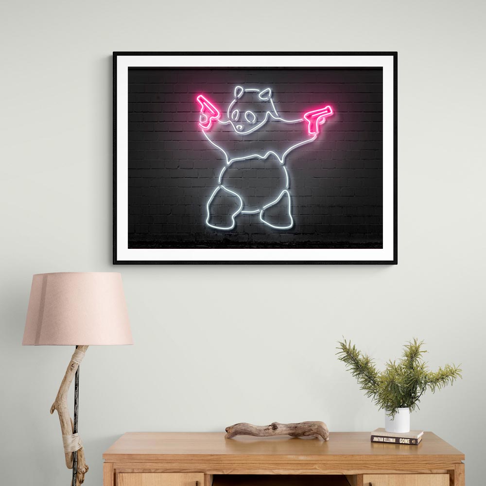 Banksy Panda Neon