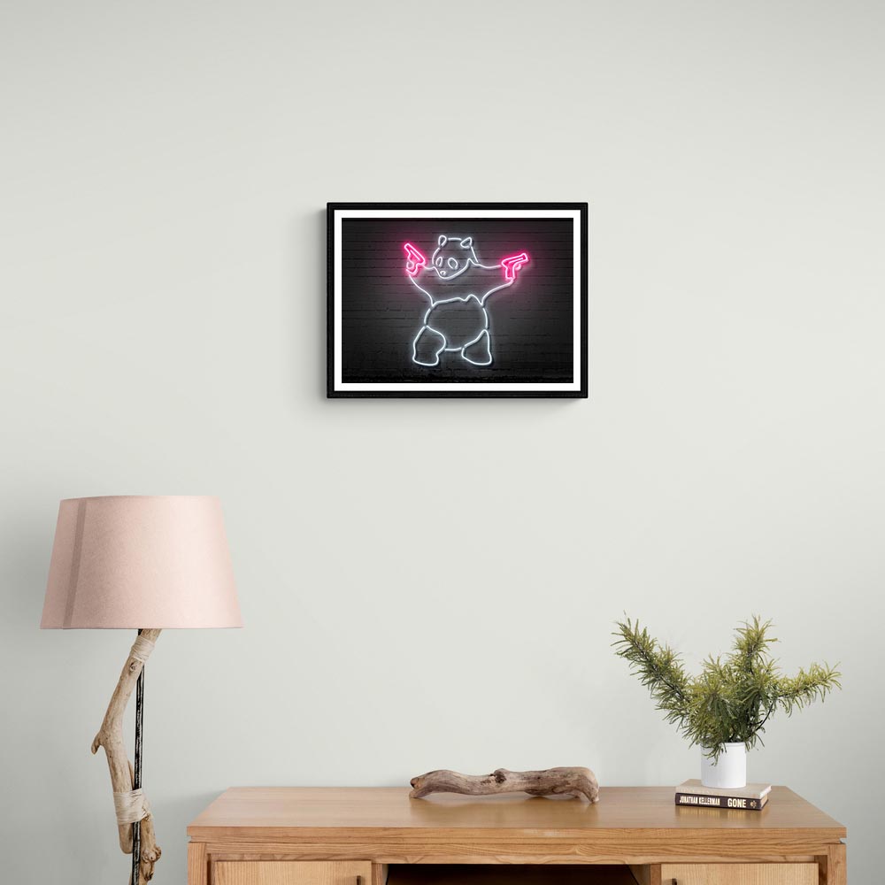 Banksy Panda Neon