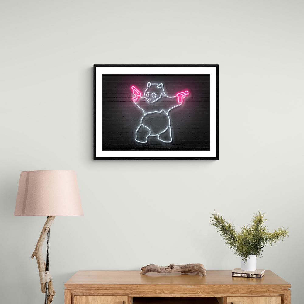 Banksy Panda Neon