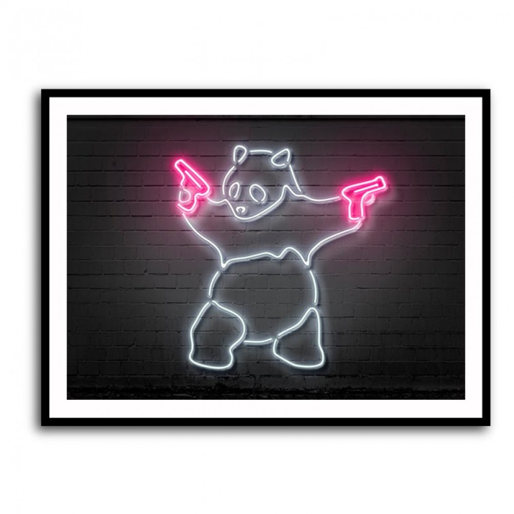 Banksy Panda Neon