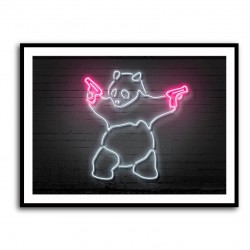 Banksy Panda Neon