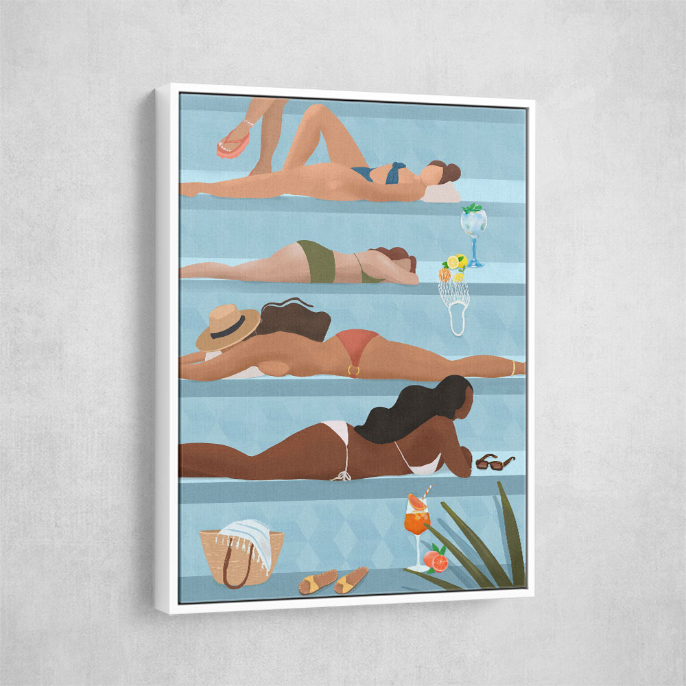 Ladies by the Pool Art Ladies by the Pool Art