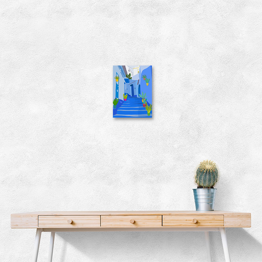 Blue City Wall Art