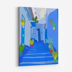 Blue City Wall Art