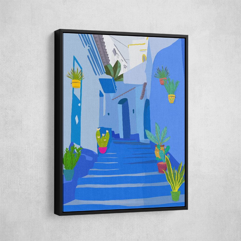 Blue City Wall Art