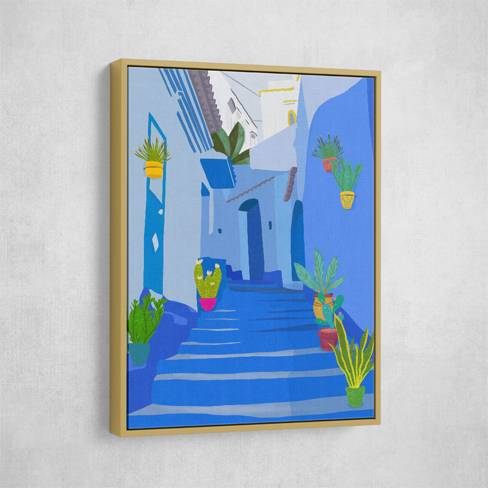 Blue City Wall Art