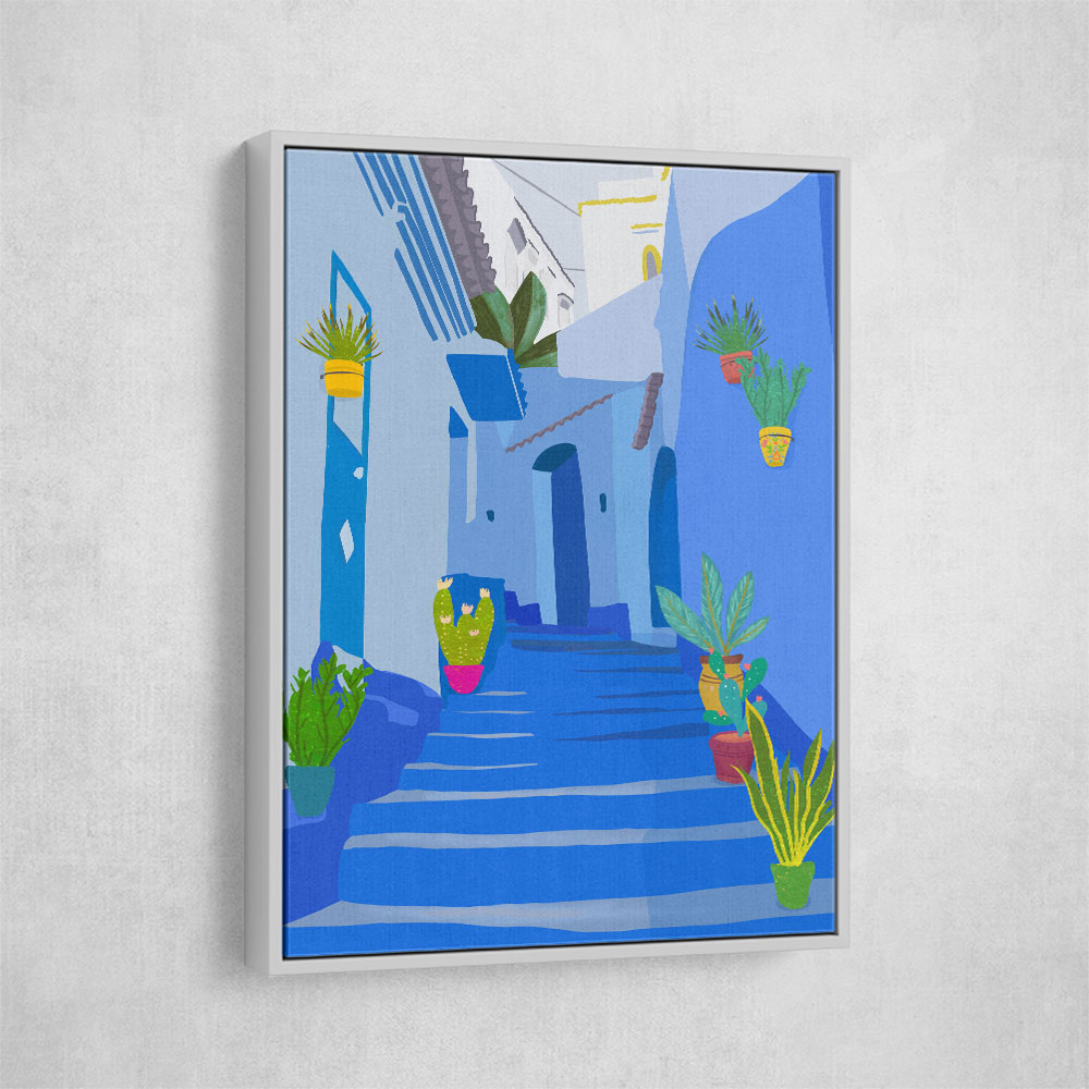 Blue City Wall Art