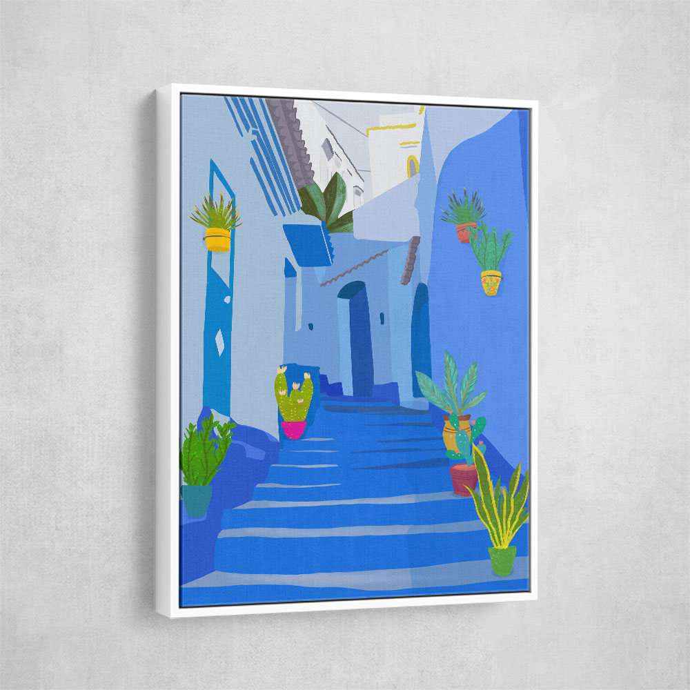 Blue City Wall Art