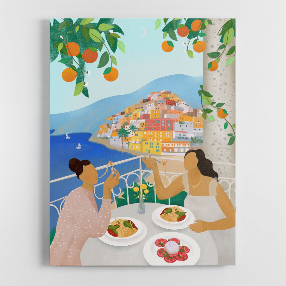 Girls in Positano Wall Art