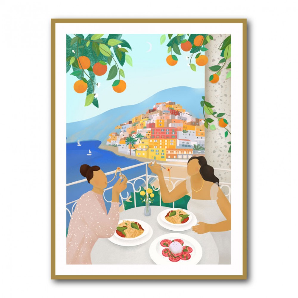 Girls in Positano Wall Art