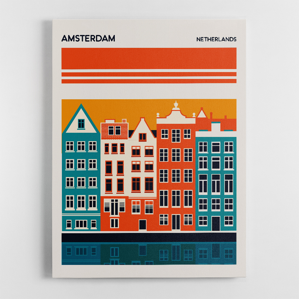 Amsterdam Travel Poster