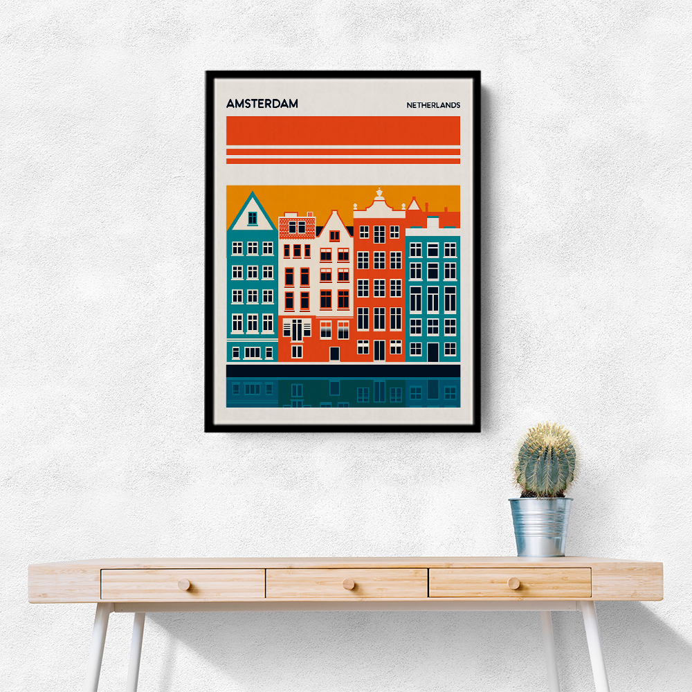 Amsterdam Travel Poster