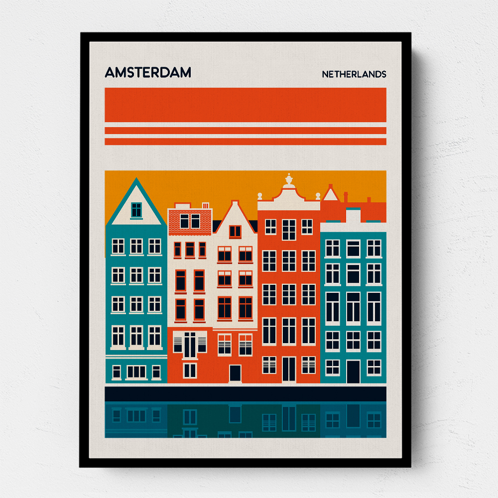 Amsterdam Travel Poster