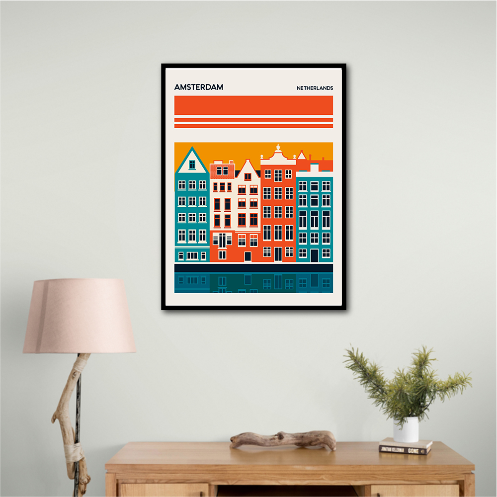 Amsterdam Travel Poster