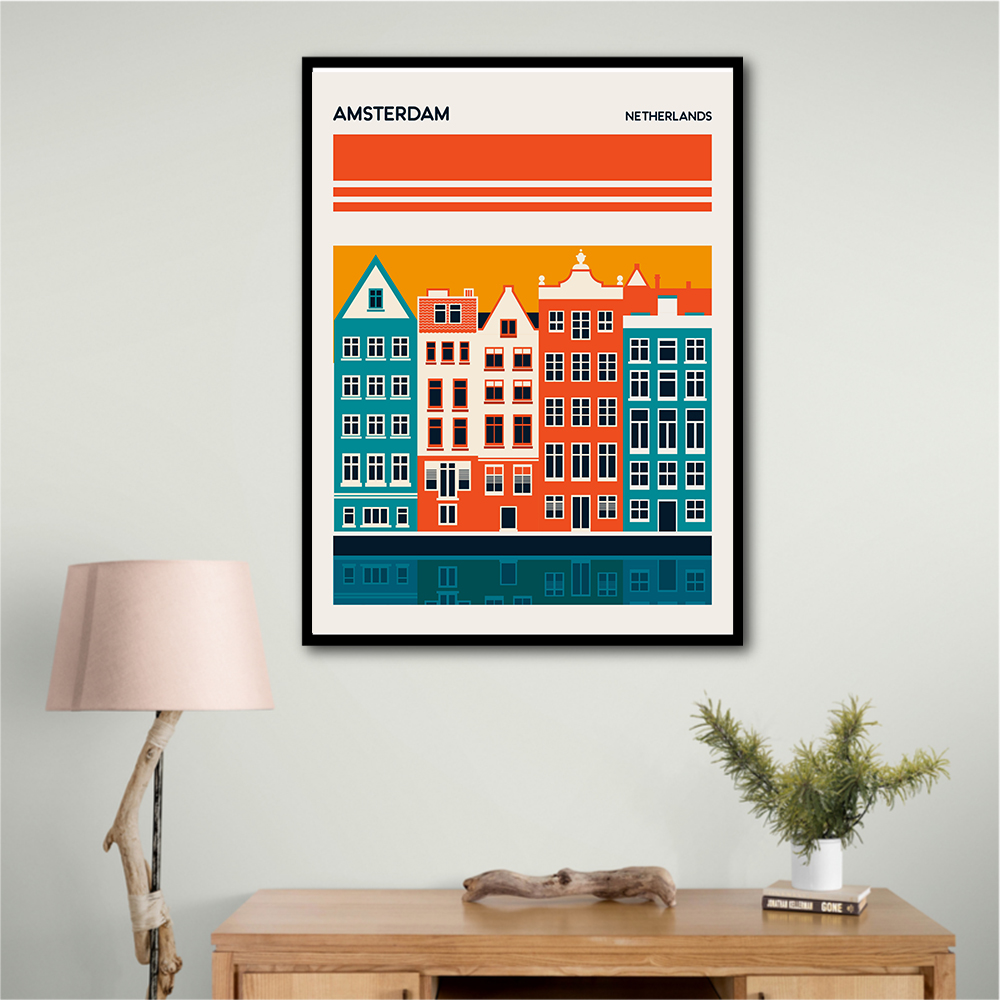 Amsterdam Travel Poster