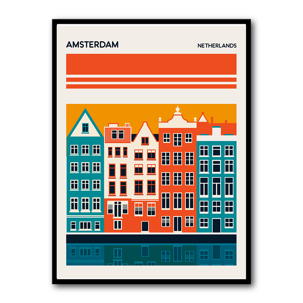 Amsterdam Travel Poster