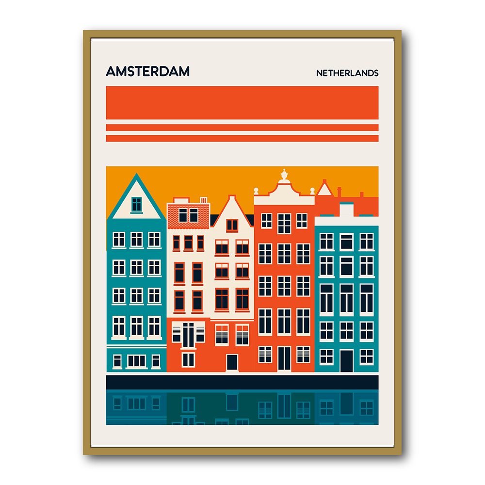 Amsterdam Travel Poster