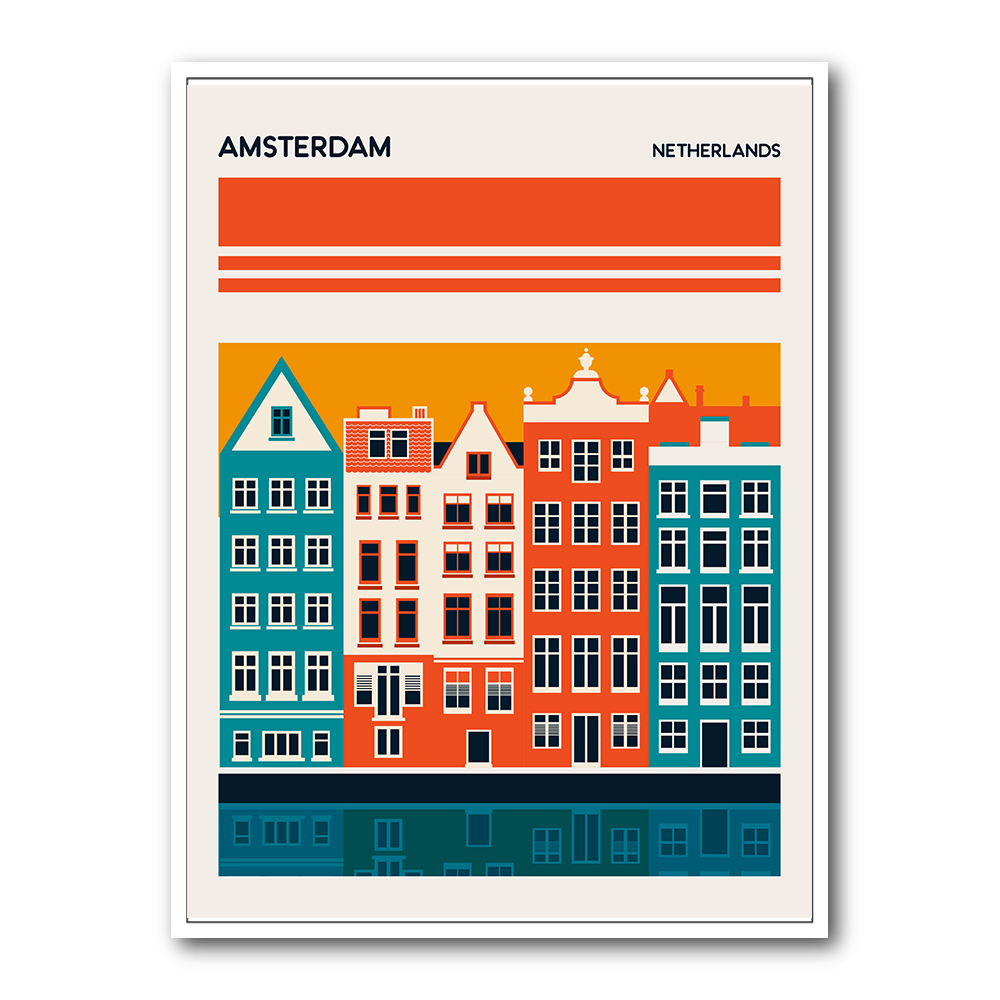 Amsterdam Travel Poster