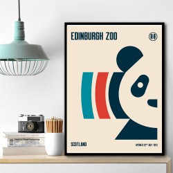 Edinburgh Zoo Travel Poster