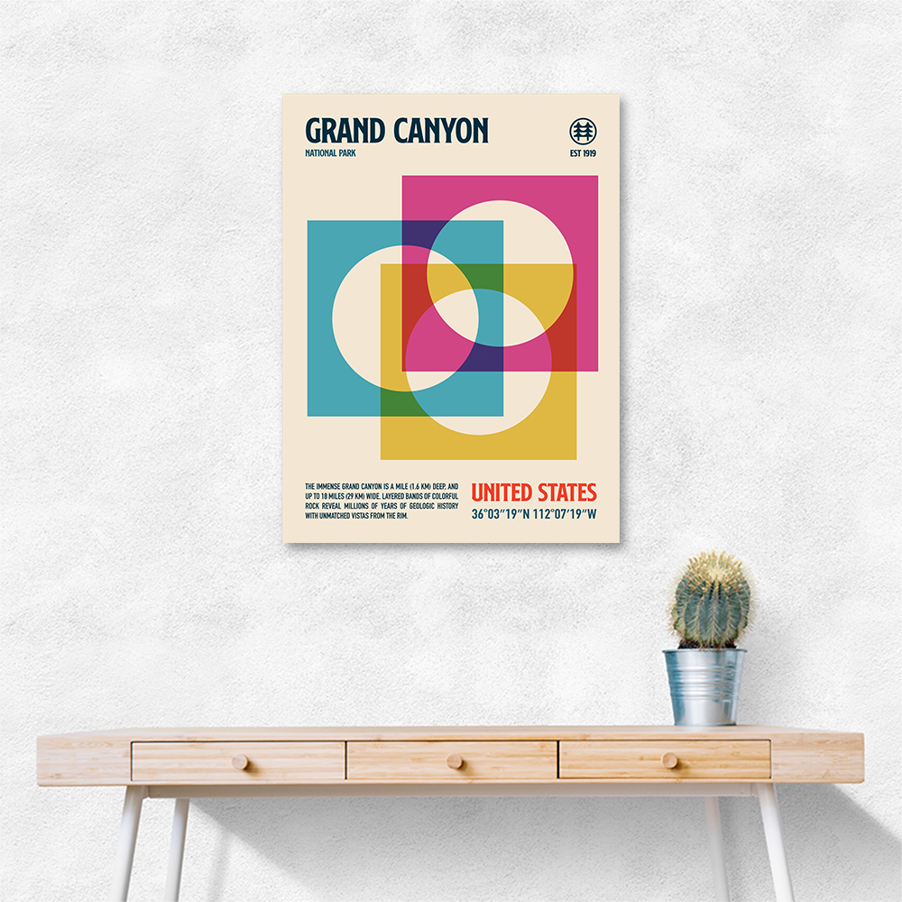 Grand Canyon National Park Travel Poster Grand Canyon National Park Travel Poster