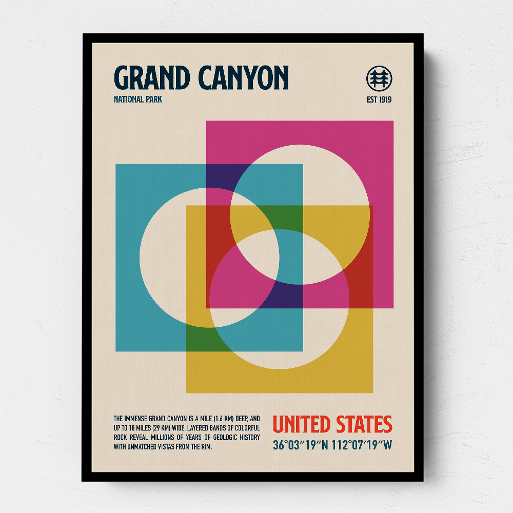 Grand Canyon National Park Travel Poster Grand Canyon National Park Travel Poster
