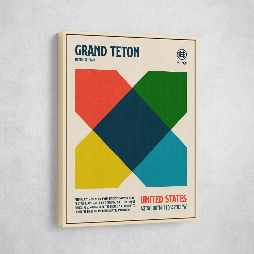 Grand Teton National Park Travel Poster Grand Teton National Park Travel Poster
