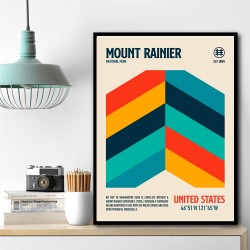 Mount Rainier National Park Travel Poster