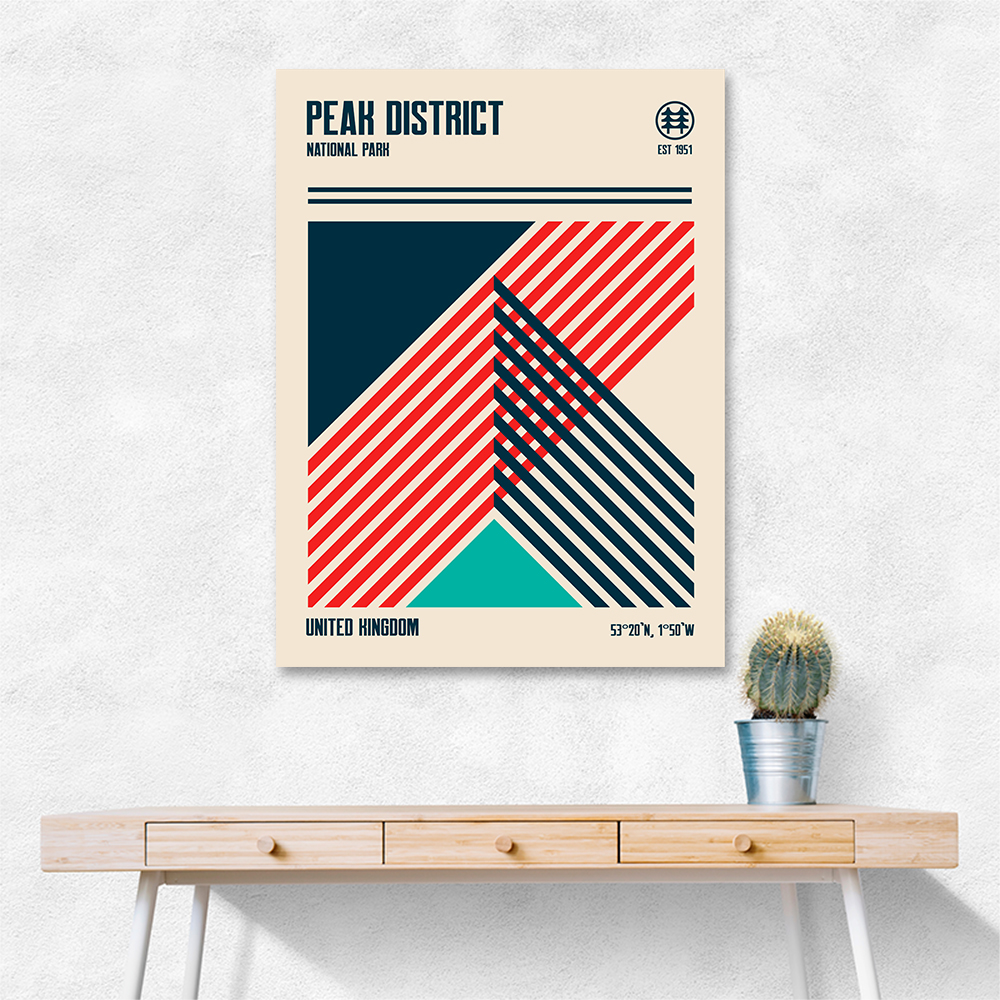 Peak District National Park Travel Poster Peak District National Park Travel Poster