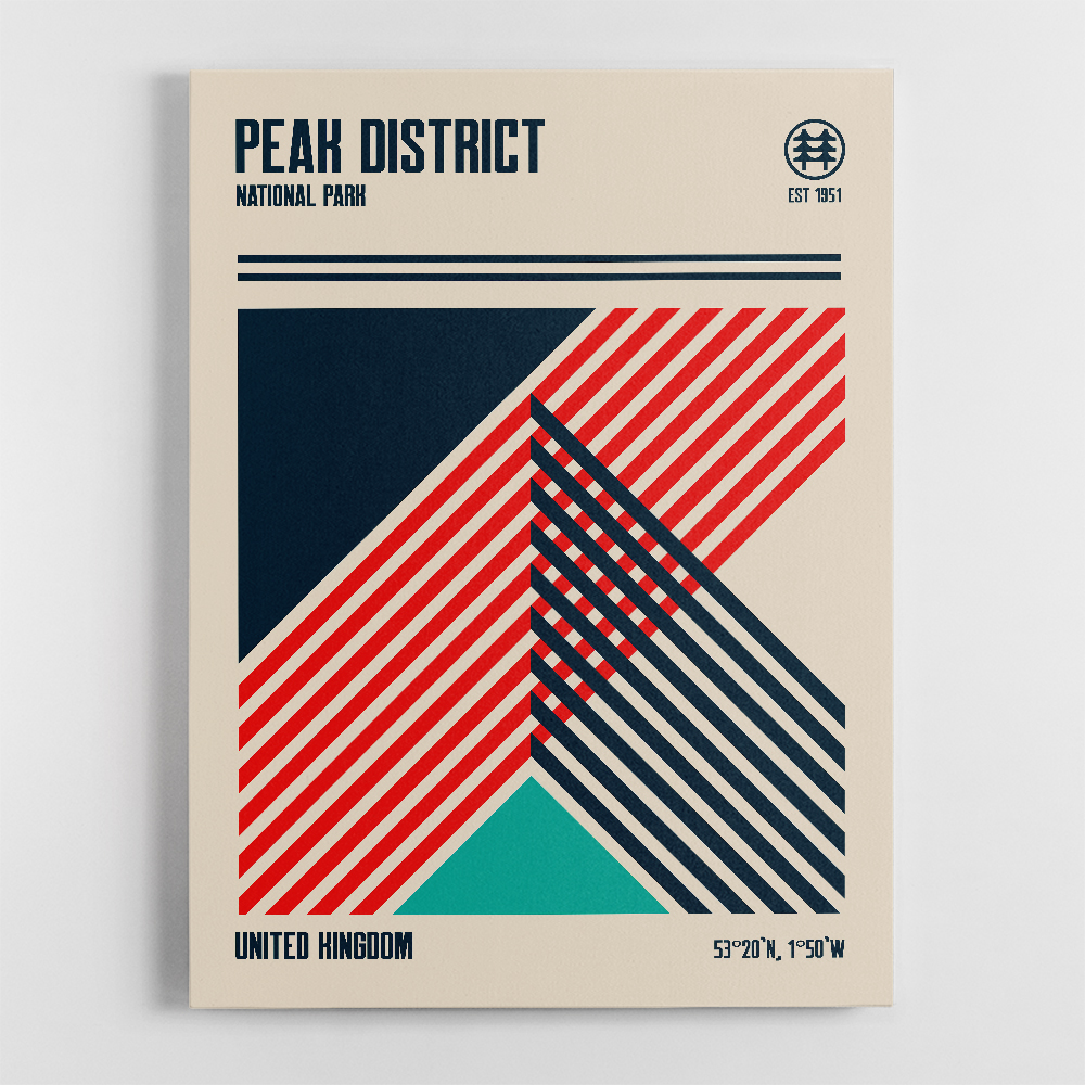 Peak District National Park Travel Poster Peak District National Park Travel Poster