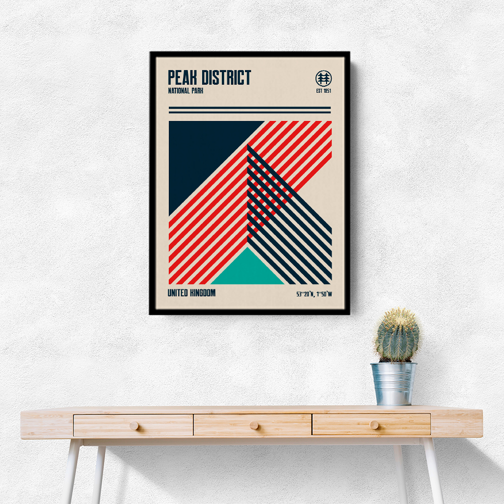Peak District National Park Travel Poster Peak District National Park Travel Poster