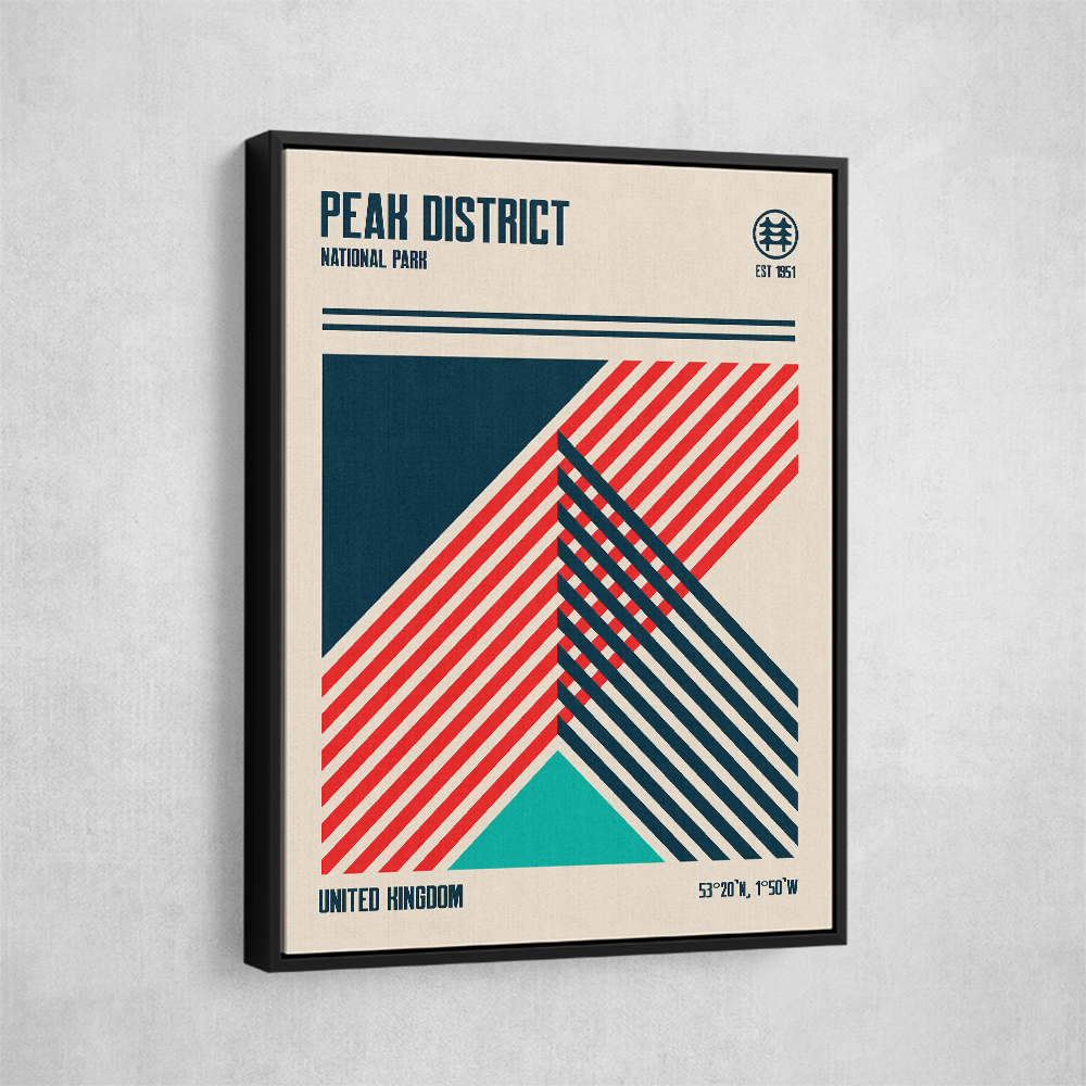 Peak District National Park Travel Poster Peak District National Park Travel Poster