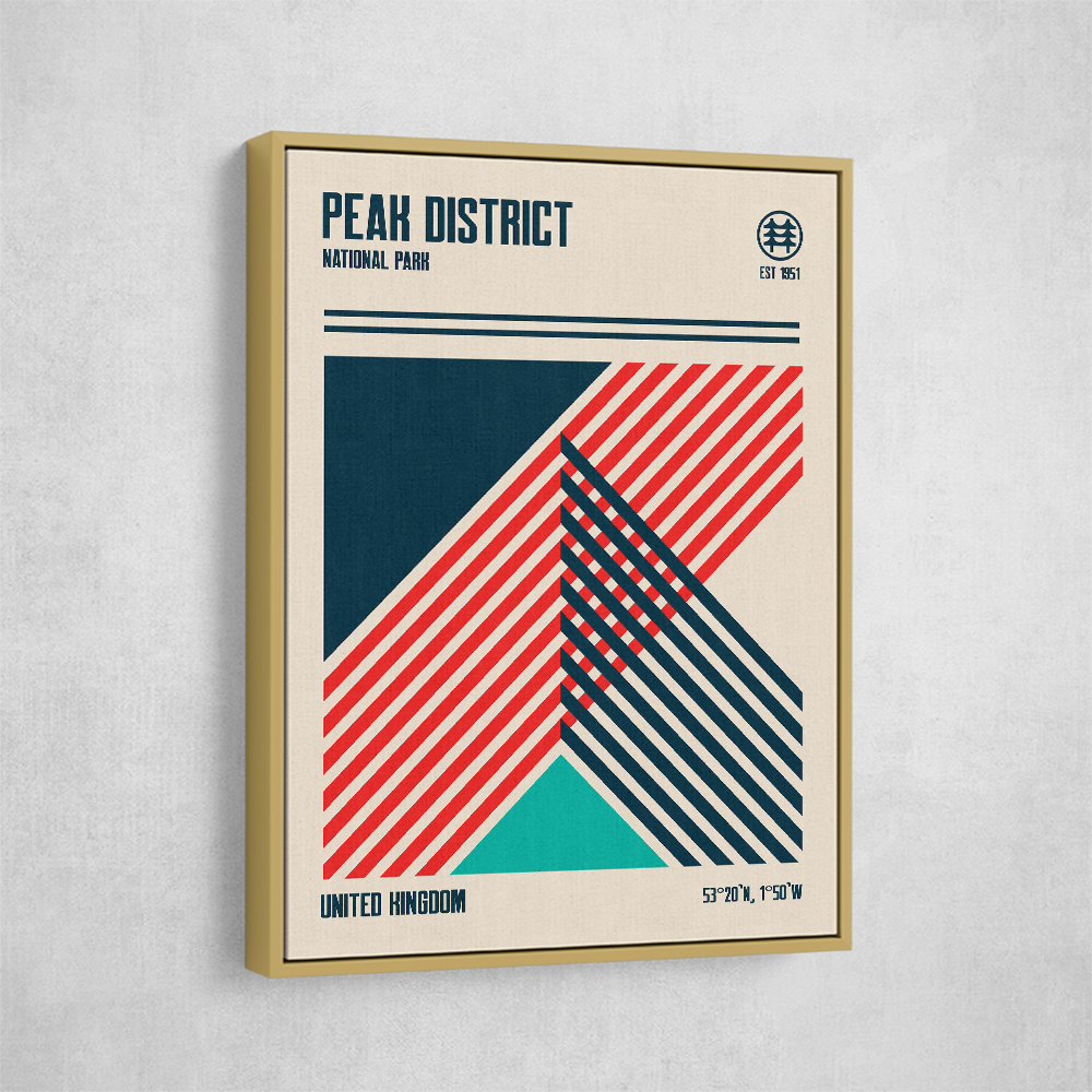 Peak District National Park Travel Poster Peak District National Park Travel Poster
