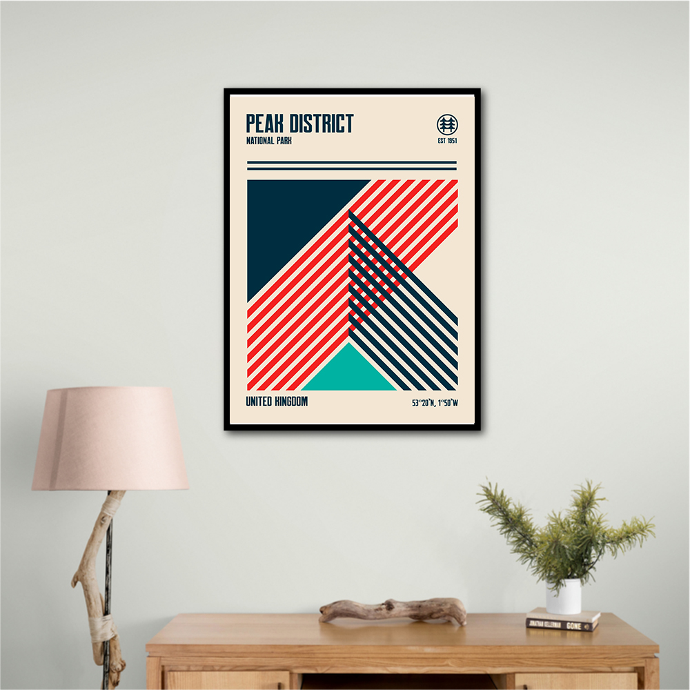 Peak District National Park Travel Poster Peak District National Park Travel Poster