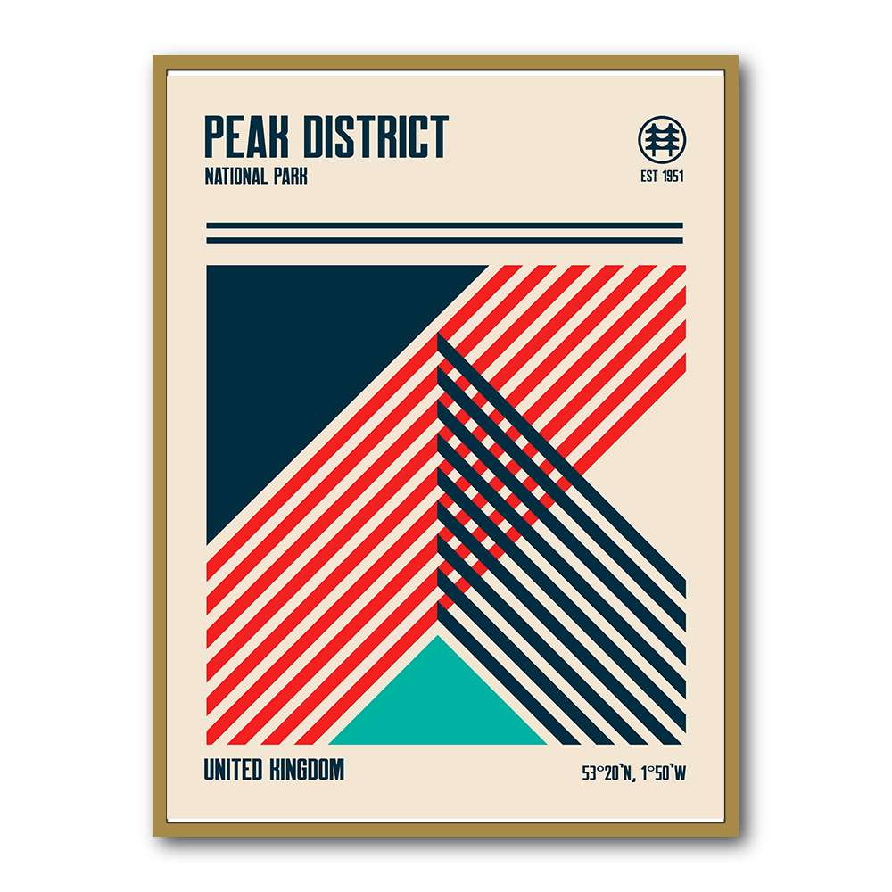 Peak District National Park Travel Poster Peak District National Park Travel Poster